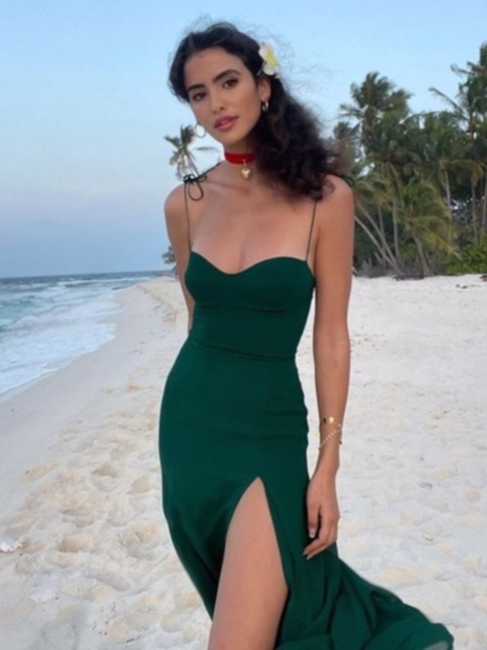 NEW Reformation Juliette Dress Emerald 12 - Picture 3 of 17